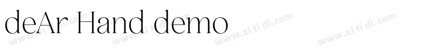 deAr Hand demo字体转换